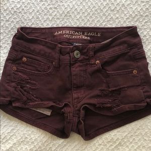 ripped american eagle shortie shorts